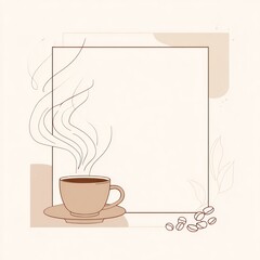 Coffee cup with steam illustration