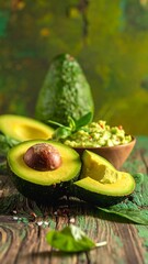Fresh avocados and guacamole