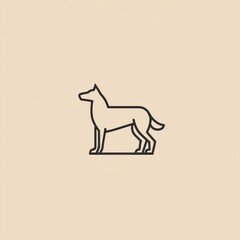Obraz premium Line art dog illustration