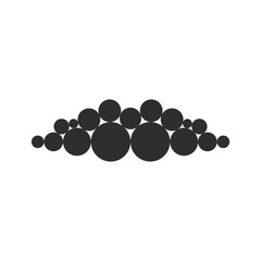 Logo moustache dot simple minimalist unique