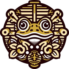 icon_logo_symbol_Decorative_Frog_Face_Vector_–_Cute_Animal_Head_Illustration