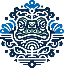 icon_logo_symbol_Decorative_Frog_Face_Vector_–_Cute_Animal_Head_Illustration