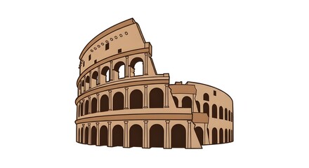 Iconic Colosseum structure in Rome, a timeless symbol of ancient history and architectural marvel
