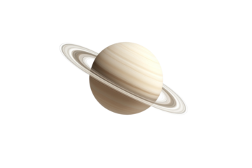 Large planet with a white background, isolated
