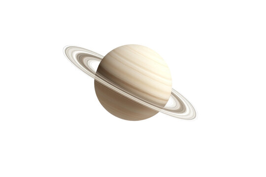 Large planet with a white background, isolated