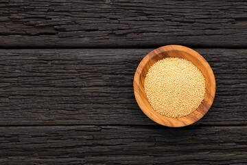 Amaranthus - Amaranth seeds in the bowl. Healthy food.
