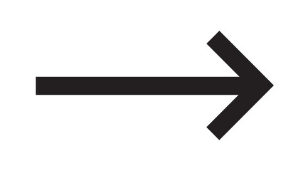 A bold, black right-pointing arrow provides clear, graphic direction on a black field.