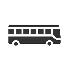 bus icon solid glyph , car, automobile 