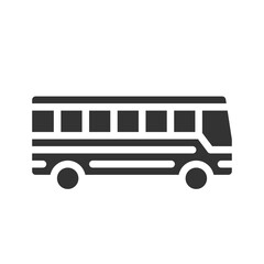 school bus icon solid glyph , car, automobile 