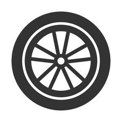 Fototapeta premium tires icon solid glyph , car, automobile 