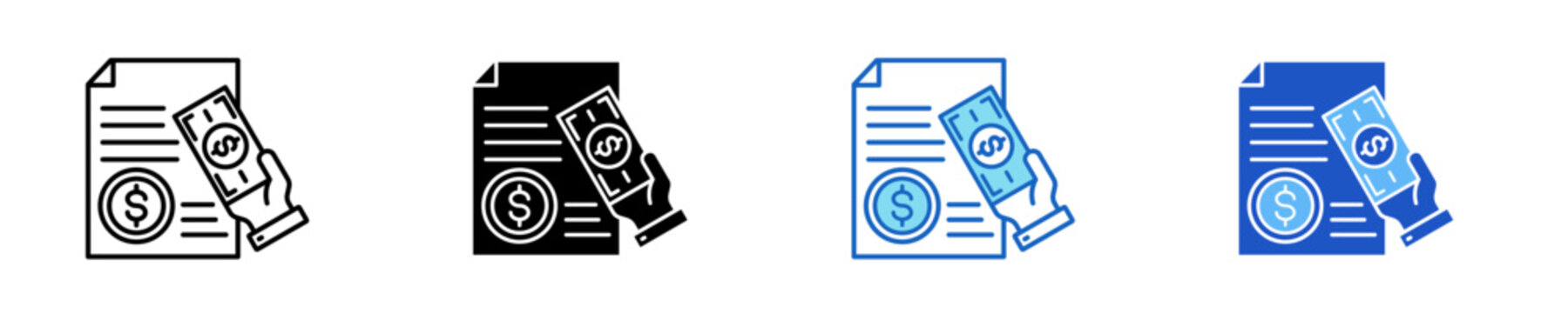 Accruals  Icon Set Multiple Style Collection