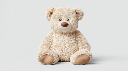 Obraz premium Beige teddy bear indoor studio shot