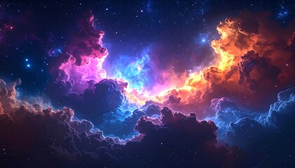 Colorful celestial cloudscape