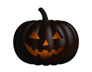 Minimalist Spooky Pumpkin Icon PNG