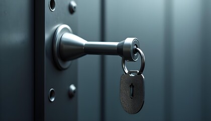 Steel Shield: Lock and Key in High Contrast