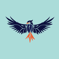 vector eagle flying
