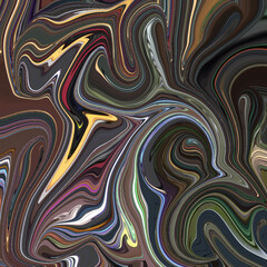 Colorful flowing abstract art with bold swirls and vibrant movement, ideal for creative design, digital texture, or modern background.