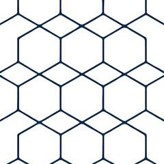 Naklejka premium Seamless Geometric Hexagon Grid Pattern – Futuristic Abstract Tech Vector Background