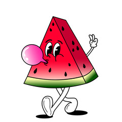 illustration of a red watermelon