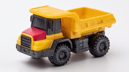 Yellow toy dump truck