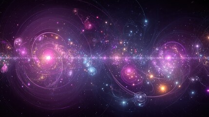 Obraz premium Colorful Galaxy Cluster In Deep Space