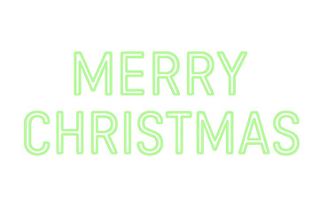Obraz premium Merry christmas neon sign on transparent background