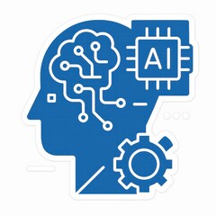 The intricate interplay of artificial intelligence concepts symbolized through the silhouette of a human head filled with circuit patterns expressing digital innovation and cognitive evolution