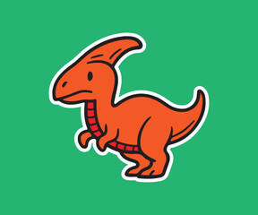 Parasaurolophus vector illustration © Licotic