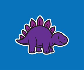  Stegosaurus vector illustration