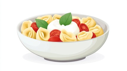 Delicious Tortellini with Burrata and Cherry Tomatoes