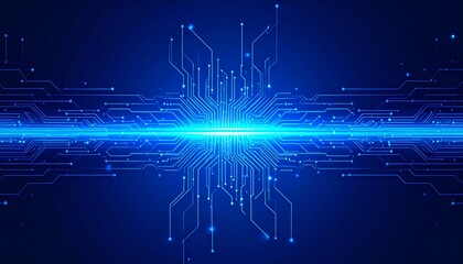 Electric Blue Circuit Board Technology, Innovation, and Digital Connectivity