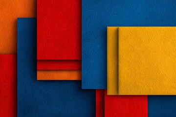 Fototapeta premium Bold Primary Color Blocks in Asymmetric Layout