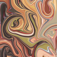 Abstract fluid art with earthy tones and smooth flowing lines, creating a dynamic and organic background perfect for wall art or digital design.
