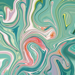 Vibrant green and pink marble swirl abstract texture, perfect for modern design, digital art, or fashion background. Golden keywords: abstract, swirl, marble, vibrant, design.