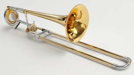 Obraz premium Gold trombone instrument