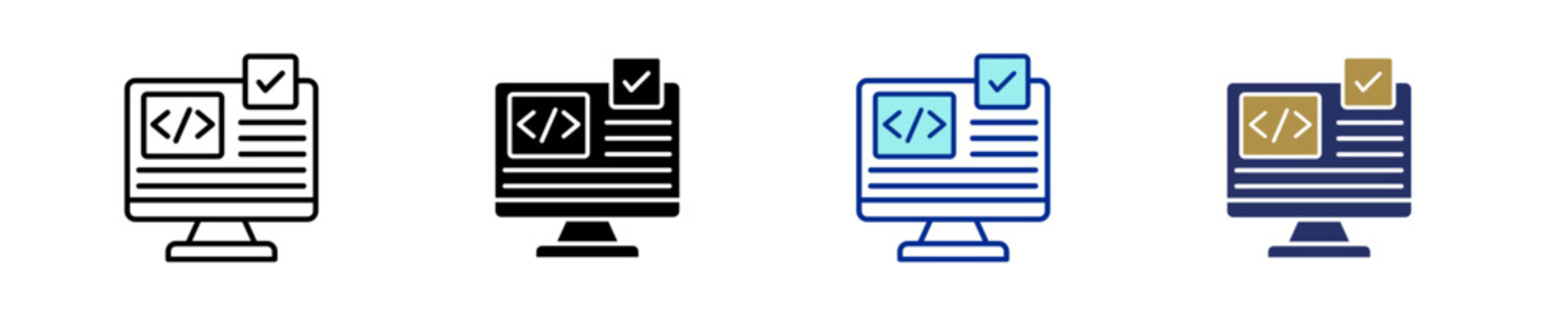 Coding  Icon Set Multiple Style Collection