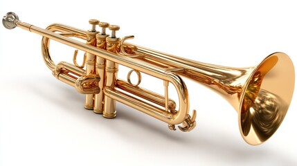 Obraz premium Golden trumpet instrument