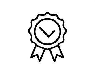 Award icon with check mark