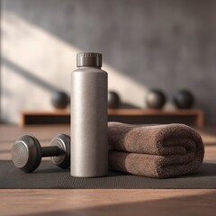 Silver Glitter Water Bottle Gym Equipment