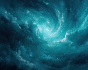 Abstract Colorful Space Spiral Nebula