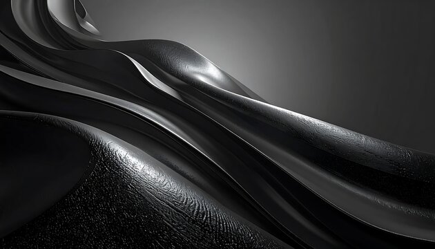 Abstract Black Fabric Drape.