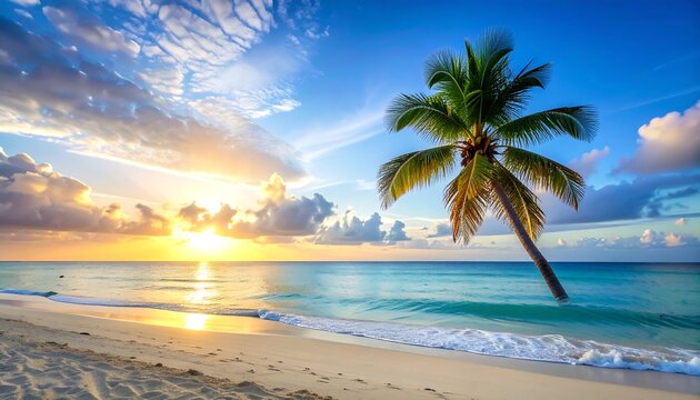 Tropical Sunset Beach Scene (7)