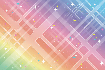 キラキラポップな背景素材 七色 虹色  光り輝く グリッター バックグラウンド カラフル セール