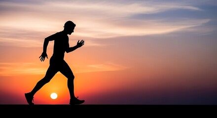 Runner Silhouette at Sunset.