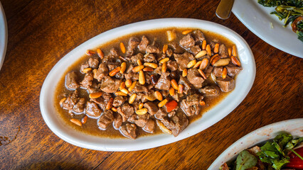 Traditional lebanese dish