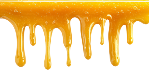 Golden Honey Dripping Down with Glorious Texture and Shine
