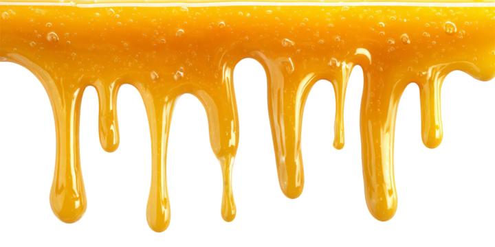 Golden Honey Dripping Down with Glorious Texture and Shine