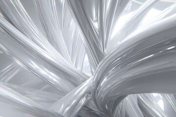 Abstract White Geometric Structure Design