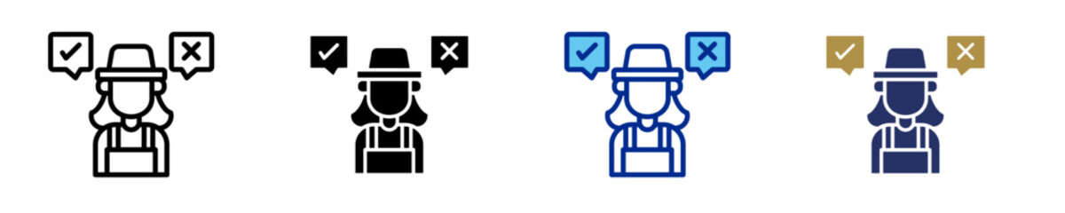 Discrimination  Icon Set Multiple Style Collection