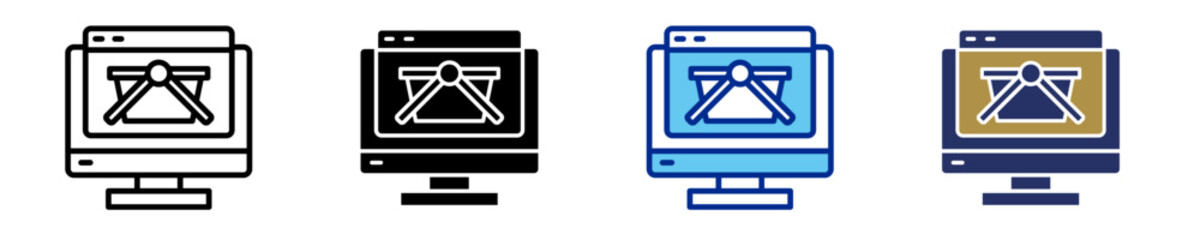 Online Shopping  Icon Set Multiple Style Collection